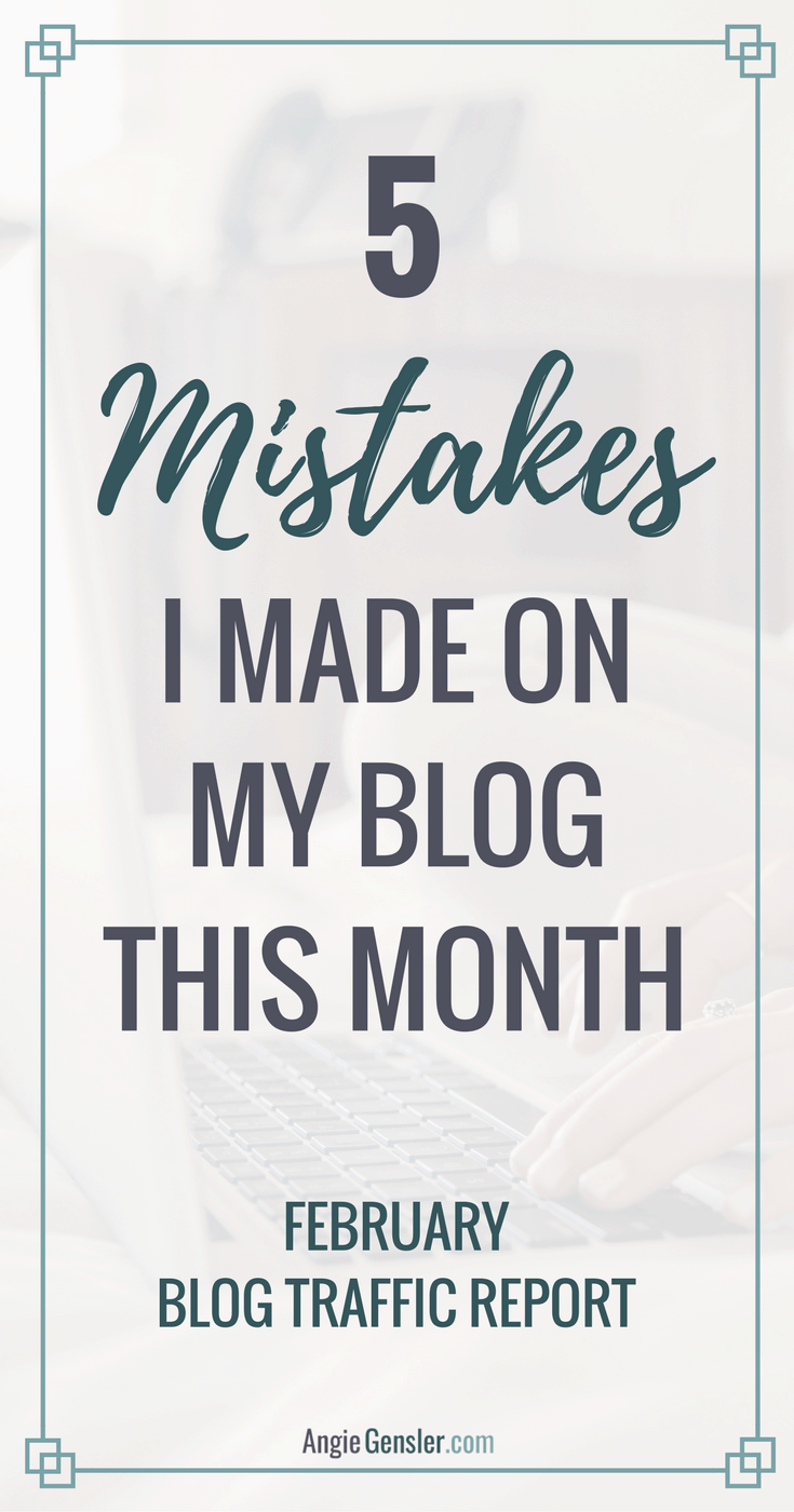 I’m sharing 5 mistakes I made on my blog this month. Learn from me and avoid these mistakes on your own blog.