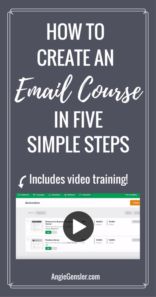 How to create an email course in 5 simple steps. Includes free video training