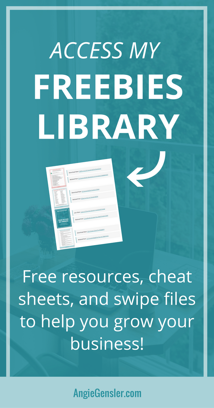 Looking for resources to grow your business? Check out this free library from AngieGensler.com