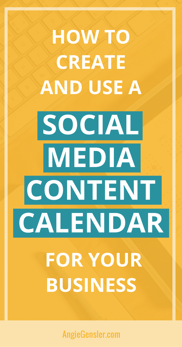 Social Media Content Calendar - PIN4