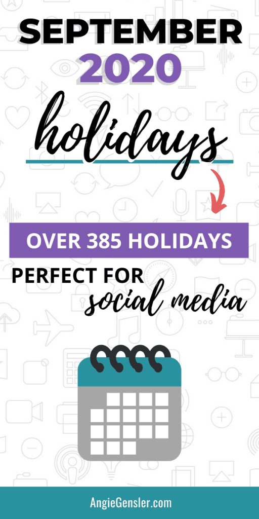 2020 September Holidays Pinterest