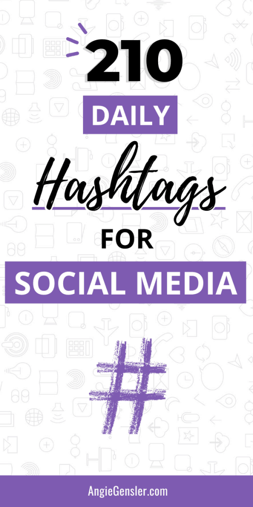Daily Hashtags For Social Media Pinterest Image