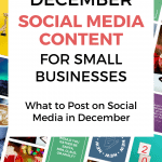 December Social Media Content Ideas