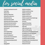 february hashtags for social media post ideas infographic