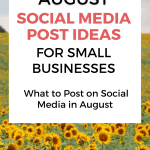 what to post on social media in august