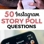 50 instagram story poll questions pinterest image