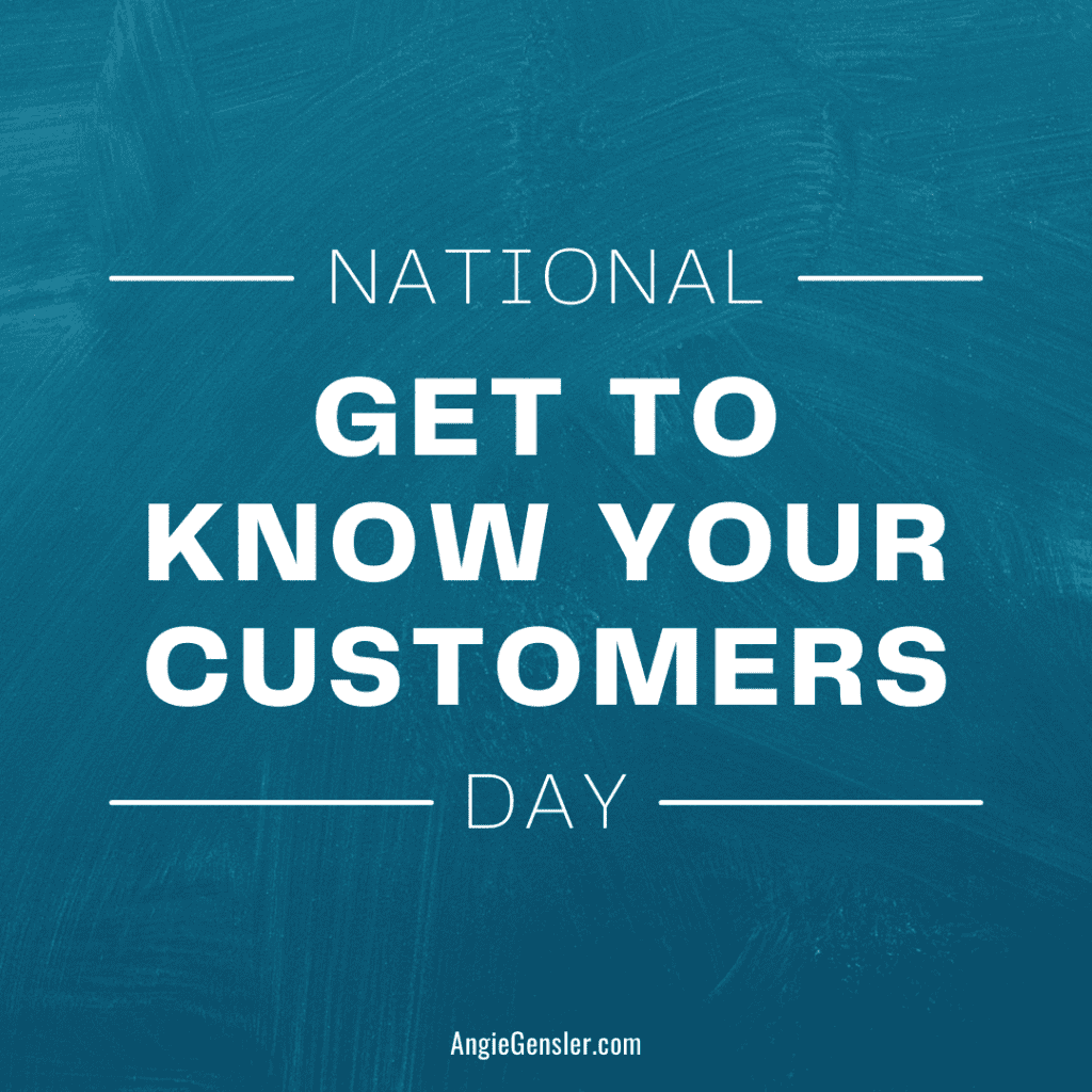 national get to know your customers day